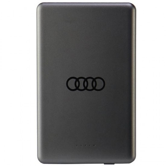 Powerbank Audi Big Logo MagSafe inductive 15W 5000mAh - gray
