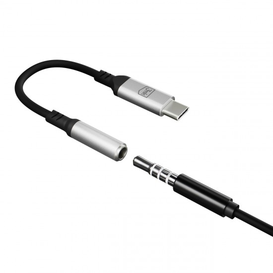 3mk USB-C adapter - 3.5 mm minijack - silver