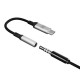 3mk USB-C adapter - 3.5 mm minijack - silver