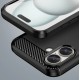 Carbon Case for iPhone 16 Plus Silicone Case - Black