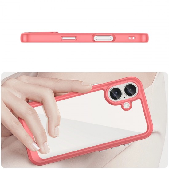 Outer Space Case with Gel Frame for iPhone 16 - Red