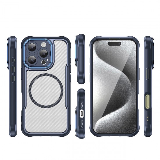 Leading Series MagSafe Silicone Case for iPhone 16 Pro Max - Blue