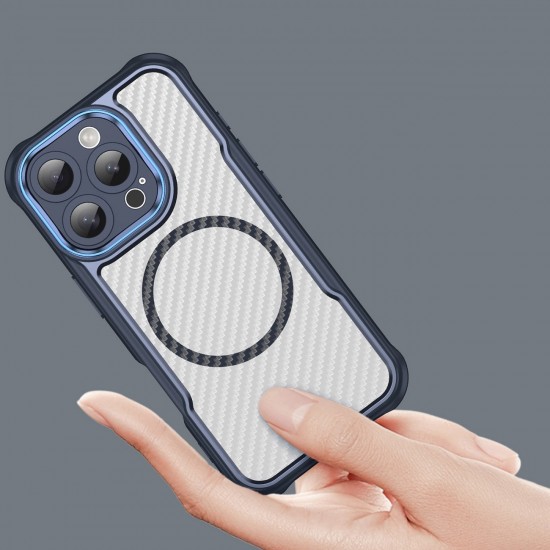 Leading Series MagSafe Silicone Case for iPhone 16 Pro Max - Blue