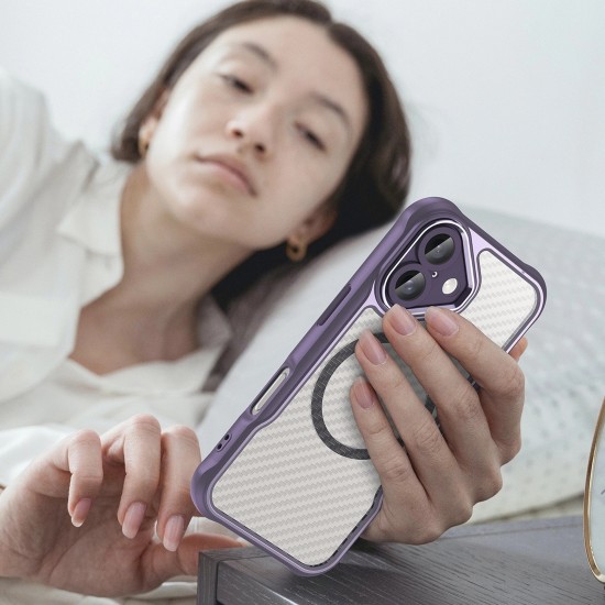 Leading Series MagSafe Silicone Case for iPhone 16 - Purple