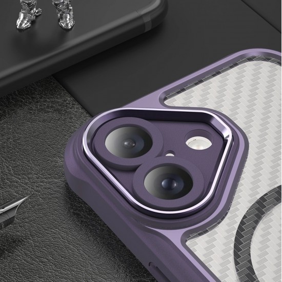 Leading Series MagSafe Silicone Case for iPhone 16 Plus - Purple