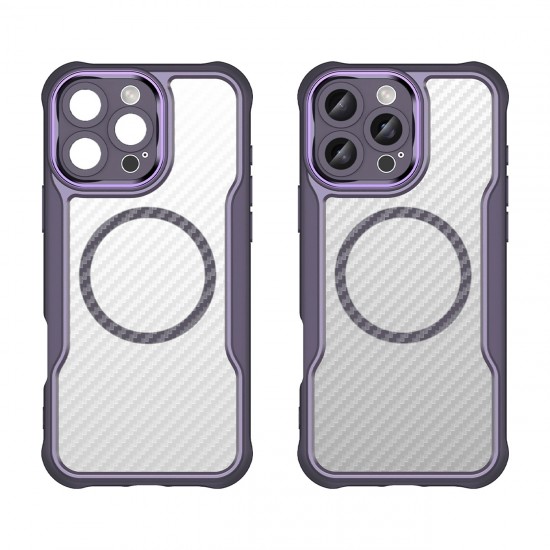 Leading Series MagSafe Silicone Case for iPhone 16 Pro Max - Purple