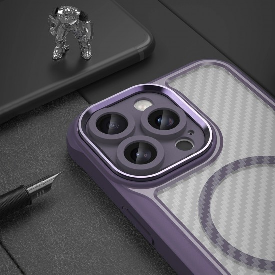 Leading Series MagSafe Silicone Case for iPhone 16 Pro Max - Purple