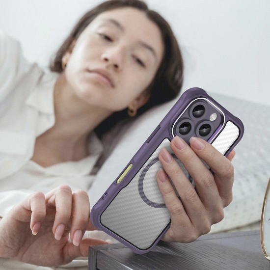 Leading Series MagSafe Silicone Case for iPhone 16 Pro Max - Purple