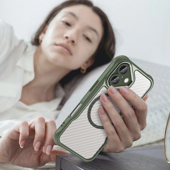 Leading Series MagSafe Silicone Case for iPhone 16 - Green