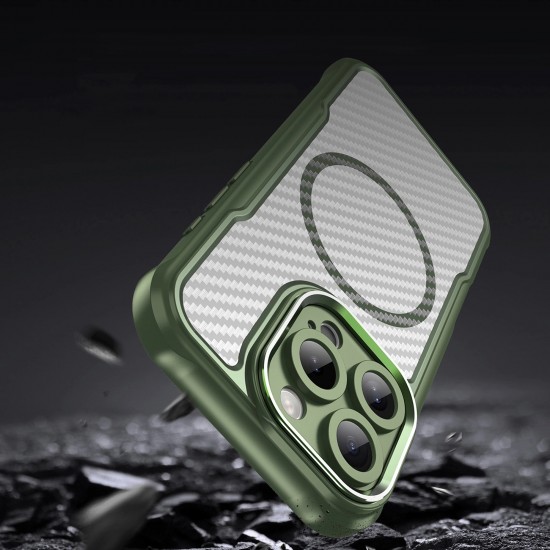 Leading Series MagSafe Silicone Case for iPhone 16 Pro Max - Green