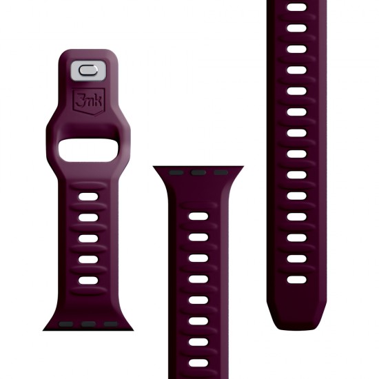 3mk Silicone Watch Strap for Apple Watch 38 / 40 / 41 mm - Burgundy
