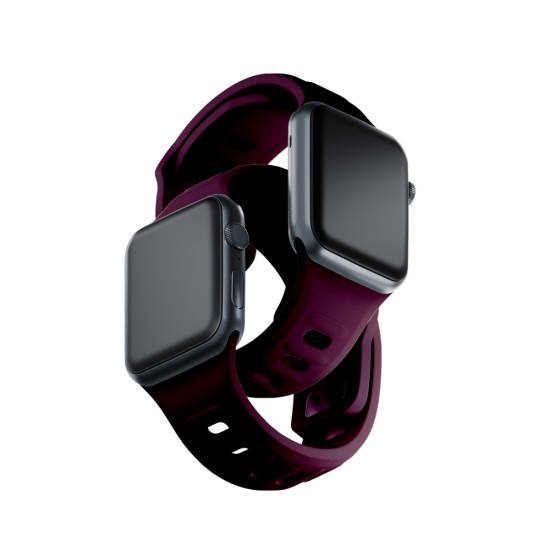 3mk Silicone Watch Strap for Apple Watch 38 / 40 / 41 mm - Burgundy