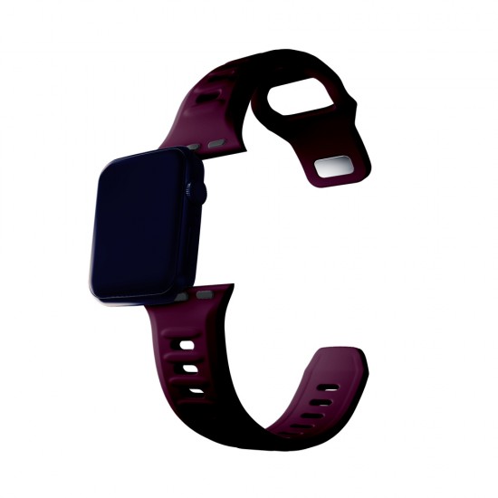 3mk Silicone Watch Strap for Apple Watch 38 / 40 / 41 mm - Burgundy