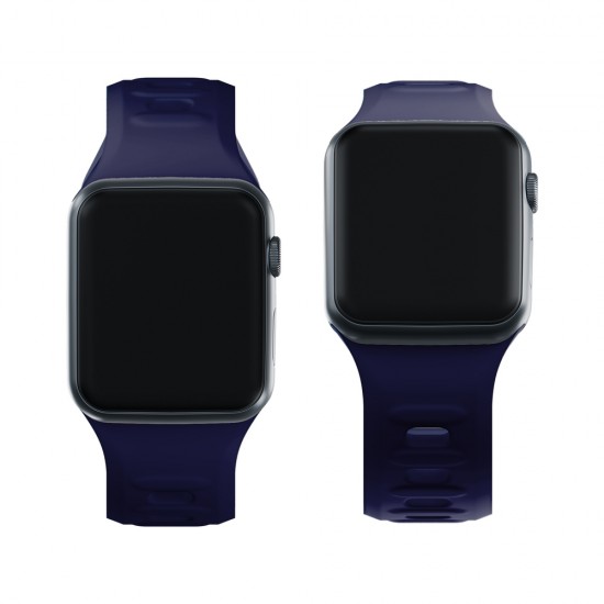 3mk Silicone Watch Strap for Apple Watch 38 / 40 / 41 mm - blue