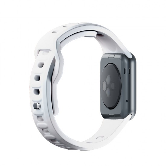 3mk Silicone Watch Strap for Apple Watch 42 / 44 / 45 / 49 mm - white