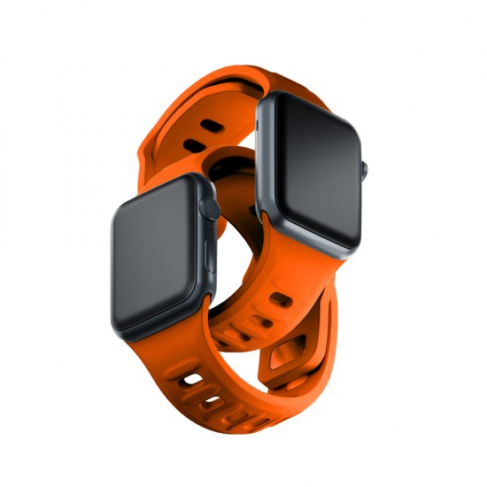 3mk Silicone Watch Strap for Apple Watch 42 / 44 / 45 / 49 mm - orange