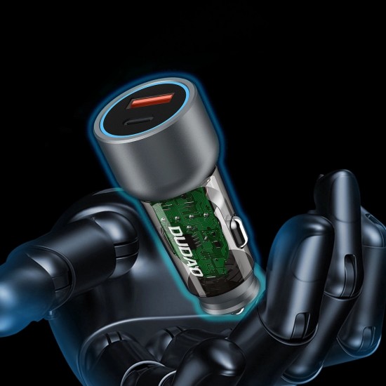 Dudao R4T 25W USB-A / USB-C Car Charger - Gray