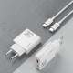 GaN Dudao A30EUT 30W USB-A / USB-C Wall Charger + USB-C - USB-C Cable - White
