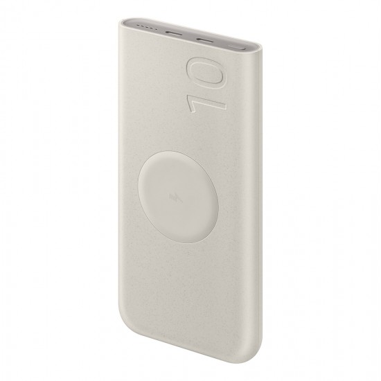Powerbank Samsung EB-U2510XUEGEU inductive 10000 mAh 2x USB-C 25W SFC - beige