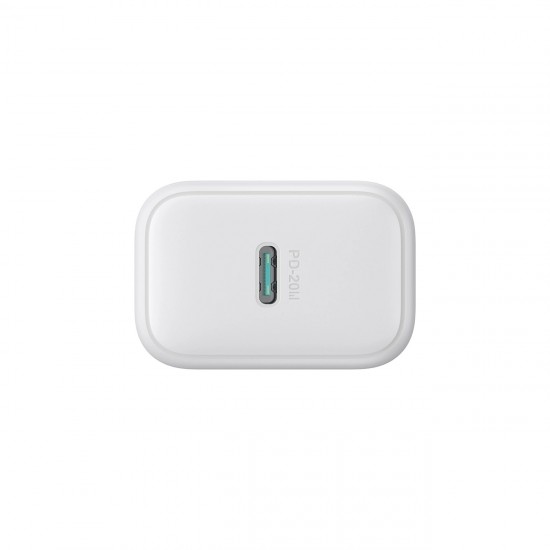 Joyroom JR-TCF20 USB-C PD 20W network charger - white + USB-C / USB-C cable 1m