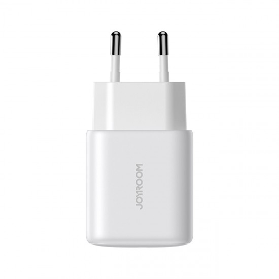 Joyroom JR-TCF20 USB-C PD 20W network charger - white + USB-C / Lightning cable 1m