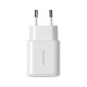 Joyroom JR-TCF20 USB-C PD 20W network charger - white + USB-C / Lightning cable 1m