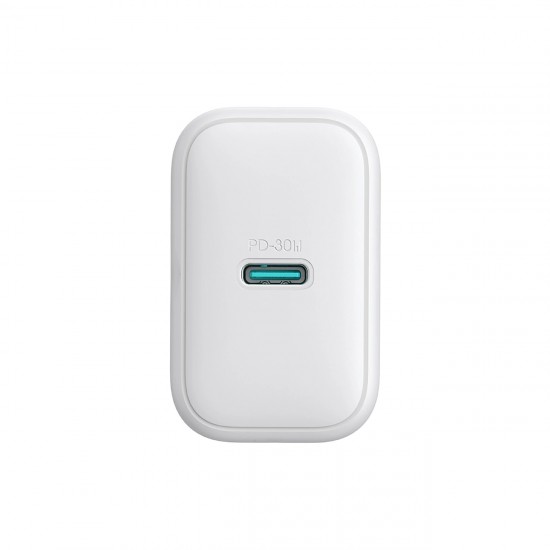 Joyroom JR-TCF24 USB-C PD 30W QC SFC network charger - white + 1m USB-C cable