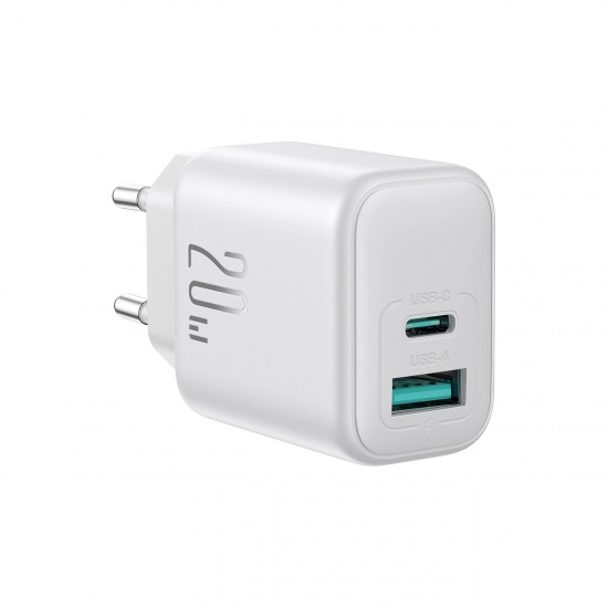 Joyroom JR-TCF21 network charger USB-C / USB-A 20W PD / QC 3.0 - white