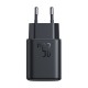 Joyroom JR-TCF23 network charger USB-C 25W SFC / PPS / PD - black + USB-C / USB-C cable 1m