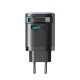 Joyroom JR-TCL02 65W USB-A USB-C GaN charger with built-in USB-C cable - black