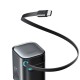 Joyroom JR-TCL02 65W USB-A USB-C GaN charger with built-in USB-C cable - black