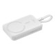 Baseus Magnetic Mini MagSafe 10000mAh 30W powerbank with built-in USB-C cable - white + Baseus Simple Series USB-C - USB-C 60W 0.3m cable