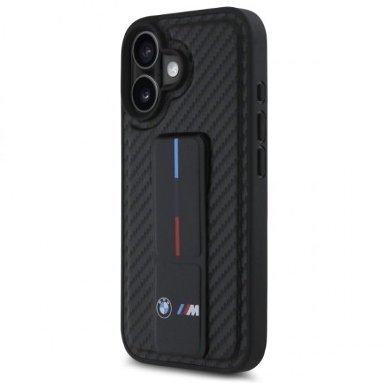 BMW M Grip Stand Smooth and Carbon case for iPhone 16 - black