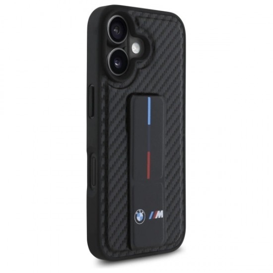BMW M Grip Stand Smooth and Carbon case for iPhone 16 - black