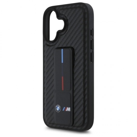 BMW M Grip Stand Smooth and Carbon case for iPhone 16 - black
