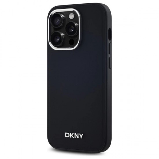 DKNY Plain Logo MagSafe iPhone 14 Pro Case - Black