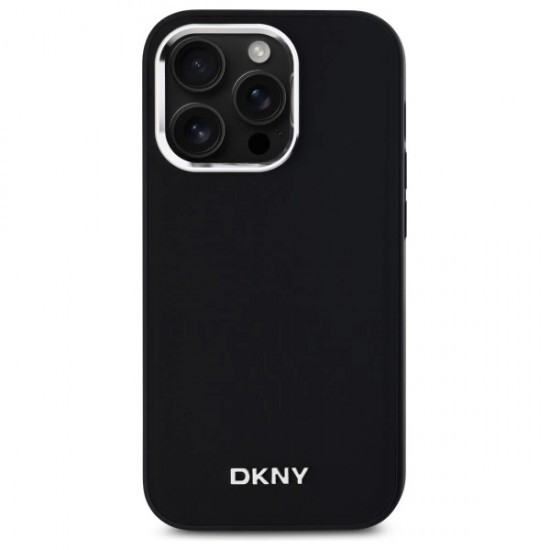 DKNY Plain Logo MagSafe iPhone 14 Pro Case - Black
