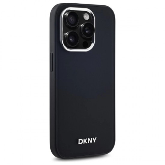 DKNY Plain Logo MagSafe iPhone 14 Pro Case - Black