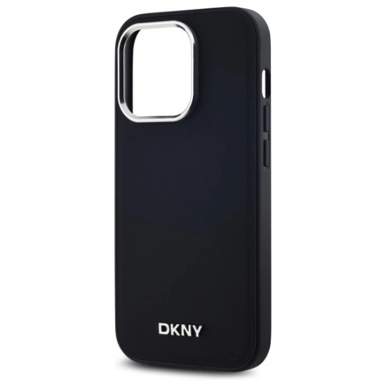 DKNY Plain Logo MagSafe iPhone 14 Pro Case - Black