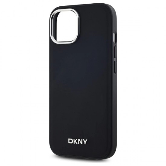 DKNY Plain Logo MagSafe iPhone 14 Case - Black