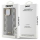 DKNY Leather Checkered Mono Pattern MagSafe iPhone 14 Pro Max Case - Beige
