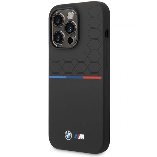 BMW Silicone Pattern iPhone 15 Pro Max Case - Black