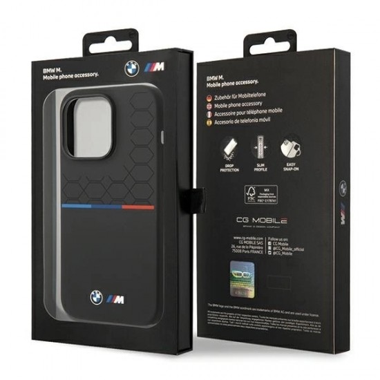 BMW Silicone Pattern iPhone 15 Pro Max Case - Black
