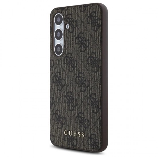 Guess GUHCS24FEG4GFBR S24 FE S721 brown/brown hardcase 4G Metal Gold Logo