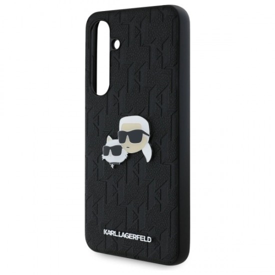 Karl Lagerfeld KLHCS24FEPGKLKCPK Sam S24 FE S721 black/black hardcase Monogram Karl&Chaoupette Head Pin