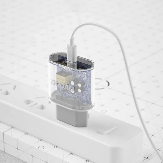 Dudao A14EUC PD 20W USB-C Wall Charger with Cable - White