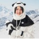 Qunature Panda Ski Gloves for Kids and Adults Size S - Black/White