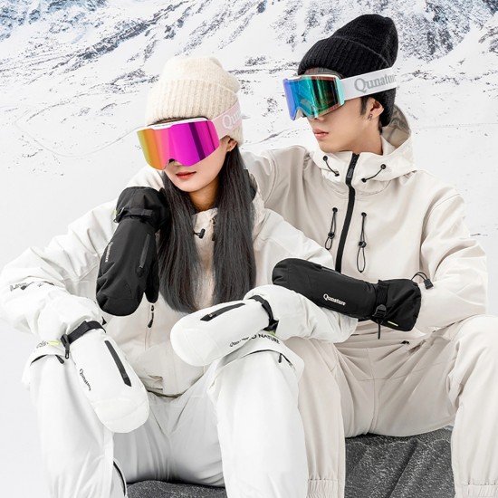 Qunature Full Length Ski Gloves Size L - Black