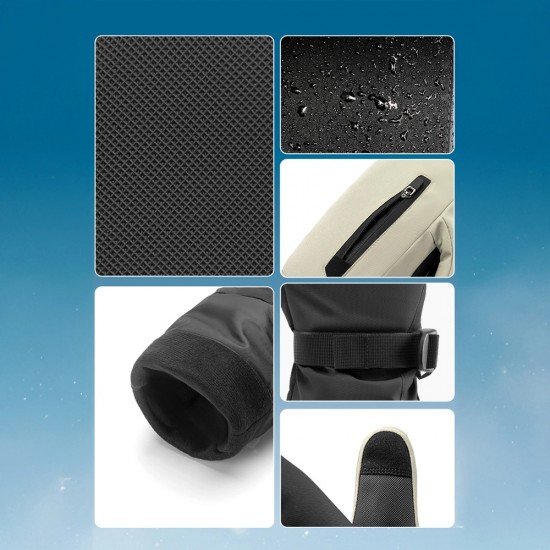 Qunature Full Length Ski Gloves Size L - Black