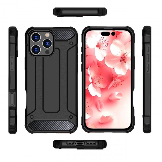 Hybrid Armor iPhone 16 Pro Case - Black